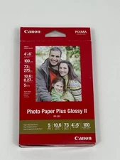 Canon Pixma Inkjet Photo Paper Plus Glossy II PP-201 4x6 100 Sheets New