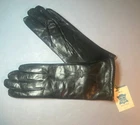 LOVECH Vintage Bulgarian Leather Gloves 1980's Dark Brown Leather, Size 7 1/2