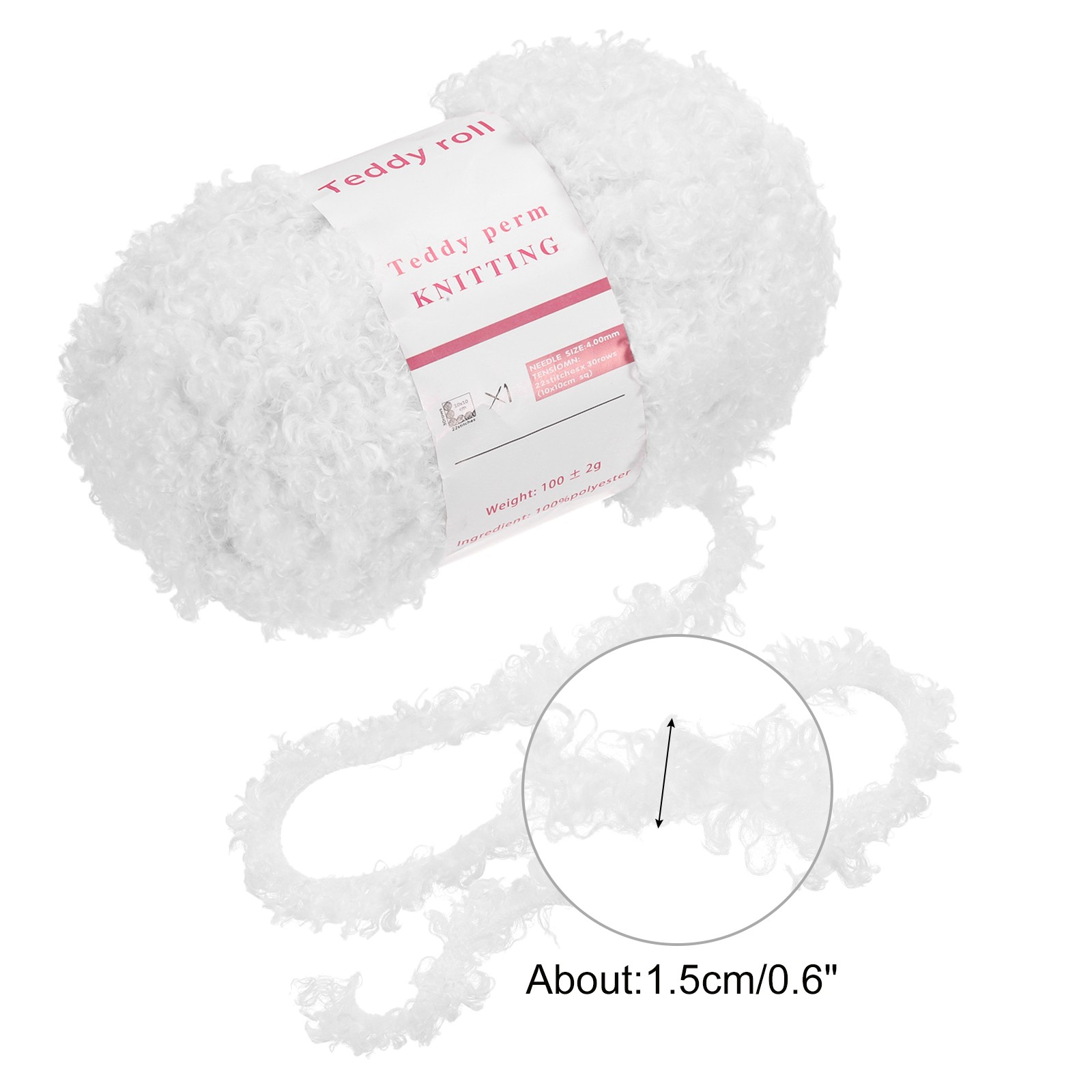 3 Pcs Fur Yarn Soft Fluffy Chunky Yarn Fuzzy Yarn White for Crocheting, 50m