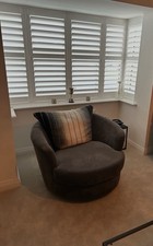 Grey Swivel Cuddle Sofa Love Seat Chair Bargain!