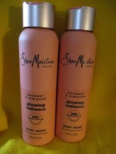 LOT 2 SHEA MOISTURE COCONUT  HIBISCUS GLOWING RADIANCE BODY WASH 18 FL OZ EACH