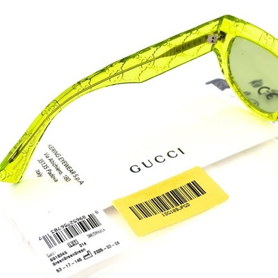 GUCCI GG1834S Crystal Green Guccissima 1834 GG Motif Sunglasses