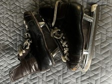 CCM Super Tack Ice Hockey Skates Vintage Brown Leather