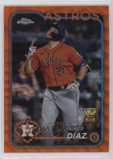 2024 Topps Chrome Orange Wave Refractor 2/25 Yainer Diaz Yainer Díaz #203 b4d