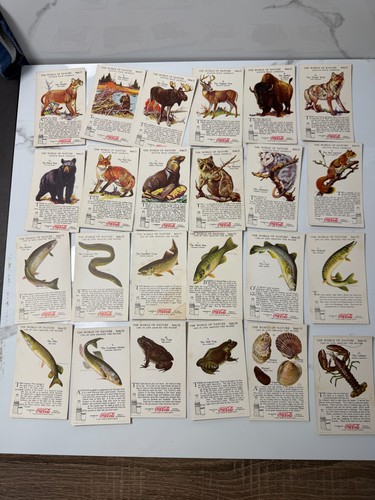 1930s Coca-Cola Nature Study Cards Series VI VII VIII Wild Animals Insects