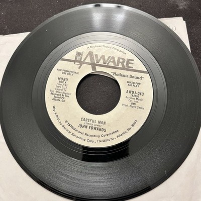 ORIGINAL SOUL 45 - John Edwards - Careful Man AWARE WDJ VG+