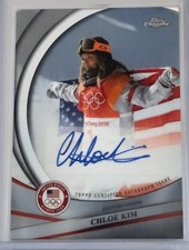 2026 Topps Chrome Olympics Chloe Kim Refractor Auto
