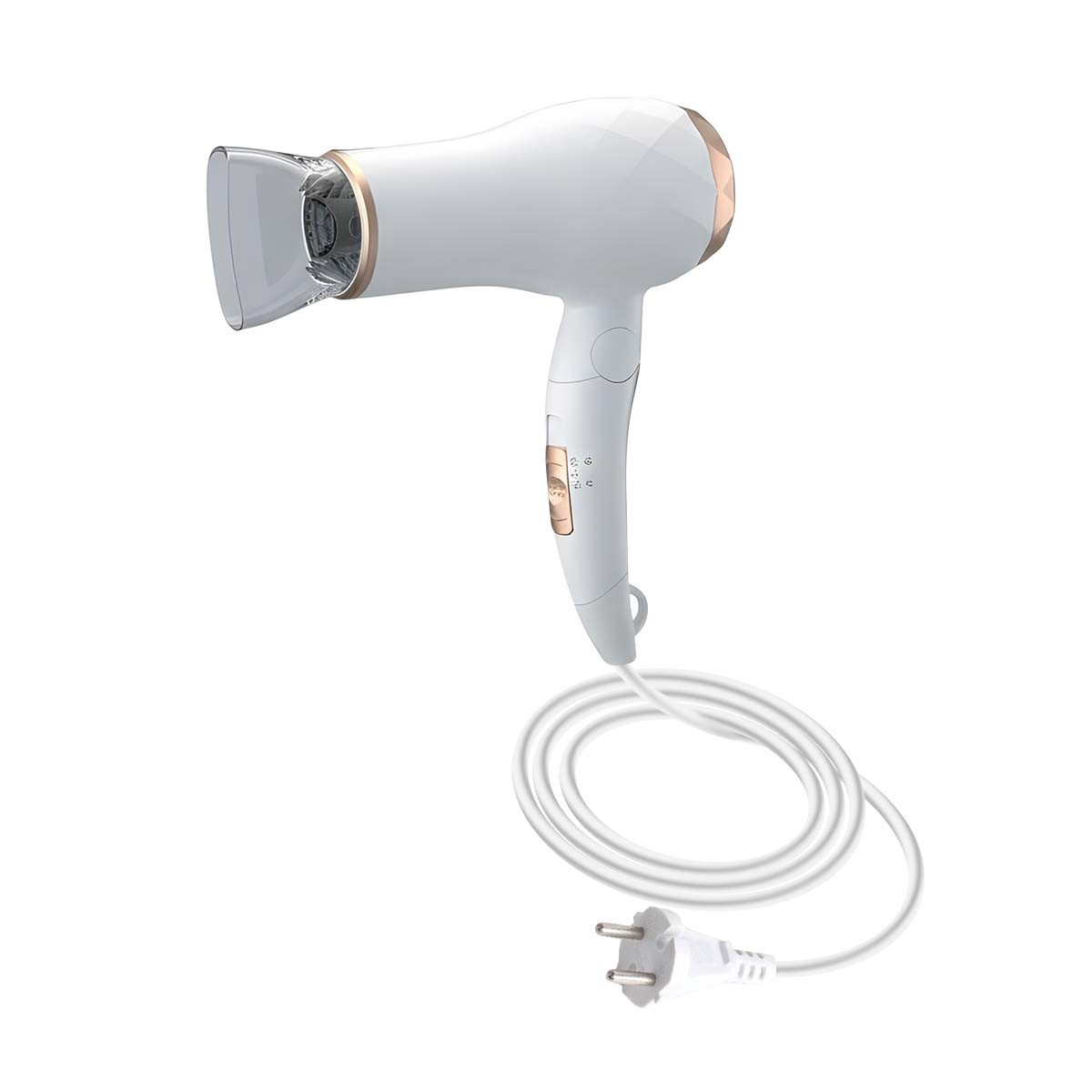 Sèche-cheveux filaire Avizar 850W avec air chaud et froid coloris blanc
