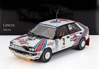 Kyosho 1/18 Lancia Delta Hf Martini Rally Montecarlo 1988 Saby Statisches Modell