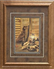 Scot Storm Signed Art Print Opening Day-Chocolate Lab 15.25x19.25