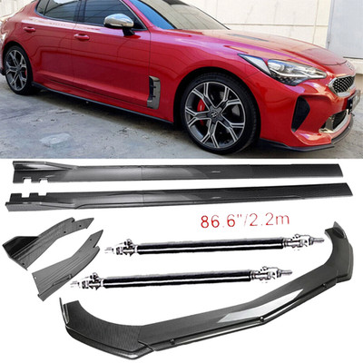 Carbon Fiber Front Bumper Lip Spoiler Side Skirt Body Kits For Kia Stinger