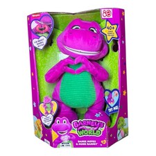 Barney World Toddler Toys by Fisher-Price, Tall Plush, 13-inch Figure with So...