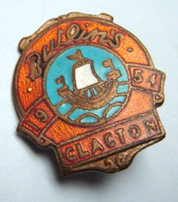 BUTLINS CLACTON 1954 Holiday Camp orange enamel pin badge