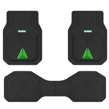 Heavy Duty Allweather Car Floor Mats 3 Piece Waterproof Antislip Set