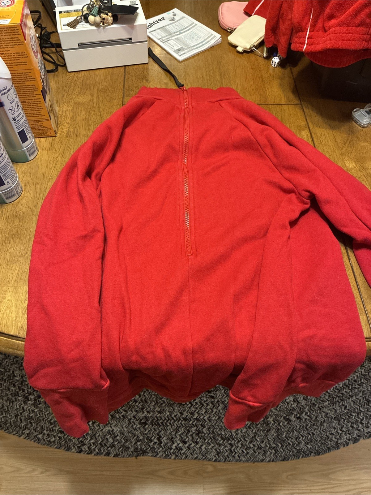Fabletics Red Jacket  Large Half Zip Performance … - image 1