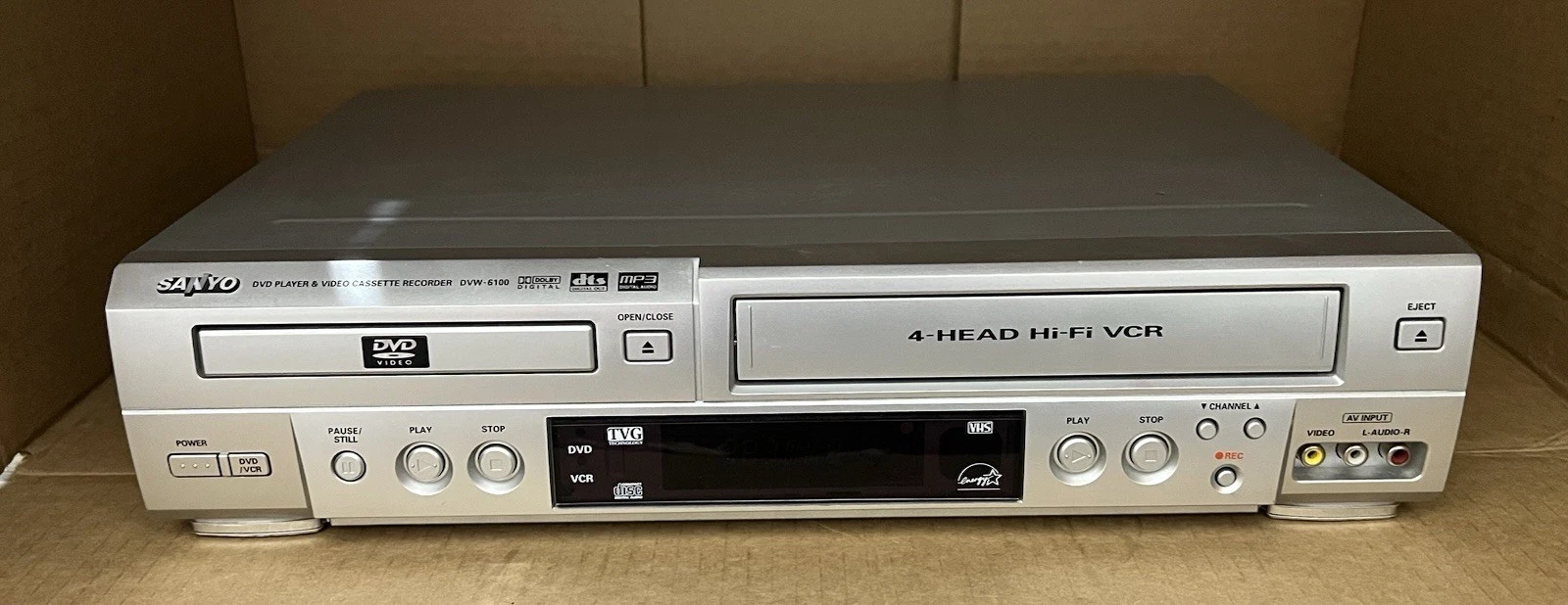 Sanyo DVW-6100 DVD VHS Combo Player VCR Recorder 4 Head HiFi Tested With Remote