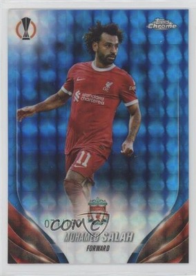 2023 Chrome UEFA Club Competitions Blue Geometric Refractor Mohamed Salah 19hu
