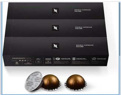 NESPRESSO Vertuo Double Espresso Chiaro, Medium Roast Espresso Coffee, 30-Count