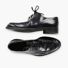 Vintage GUCCI Black Leather Oxford Loafer Dress Shoes Italy Made (8.5 D)