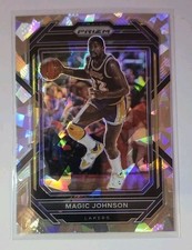 Magic Johnson Silver Cracked Ice Prism 2022-2023 Panini Prism Basketball