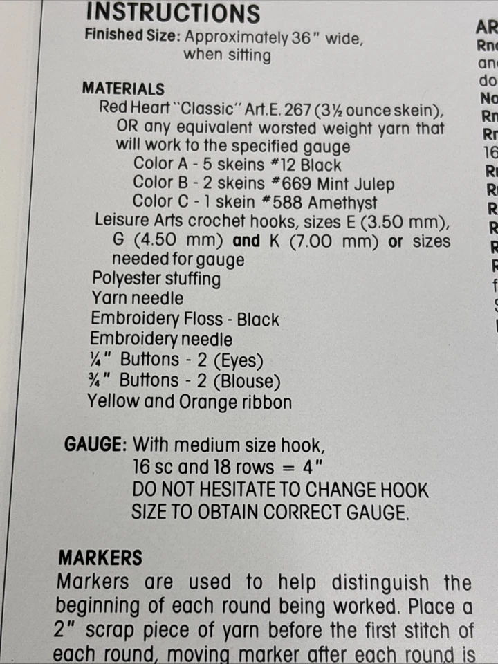 Páginas de patrón de ganchillo de bruja dodger borrador hechizante de revista Foto 4 de 4