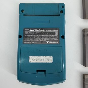 Nintendo Game Boy Color Teal Console Bundle with 13 Games and Cases