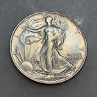 1943 Walking Liberty Half Dollar 50C Philadelphia Silver 0.9 Business KM#142 AU