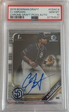 CJ Abrams 2019 1st Bowman Chrome Auto PSA 10 HOT🔥