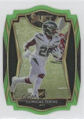 2020 Panini Select Neon Green Prizm Die-Cut La'Mical Perine #180 Rookie RC 0z0n