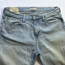 Vtg Abercrombie  Fitch Mens 30x32 Classic Straight Stretch Jeans Light Wash