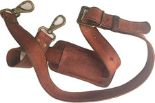 Leather Adjustable Padded Replacement Shoulder Strap with Metal Swivel Hooks Per