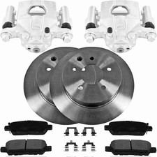 Für Nissan Tiida 1.5 DCI 1.6 1.8 Heck Bremssättel Bremsbeläge Träger Set