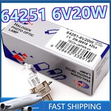 64251 6V20W PG22 Halogen Lamp Zeiss Slit Lamp Nikon Microscope Light BulbNew