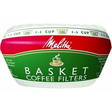 Melitta 62912 White 4-6 Cup Jr Coffee Filters, 100 Count