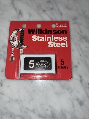 Wilkinson Sword Stainless Steel Shaving Razor Blades 5's England  New