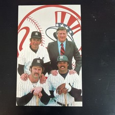 George Steinbrenner Billy Martin Reggie Jackson Thurman Munson NYY Postcard 