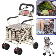 Alu Rollator klappbar Leichtgewichtsrollator Laufhilfe Gehhilfe Gehwagen DE