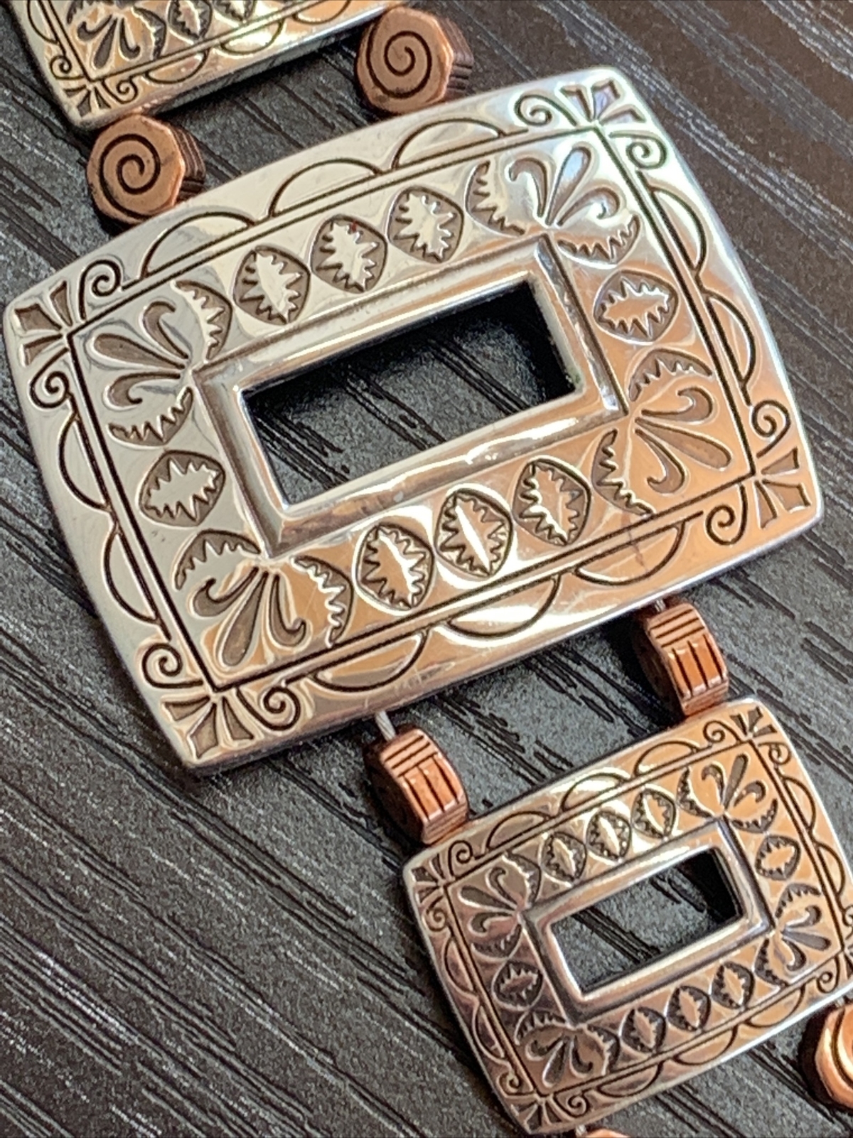 Signed Brighton Quality Silver Copper Southwester… - image 8