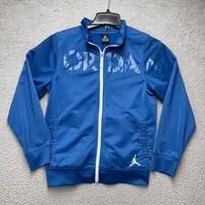 Jordan Sweatshirt Boys Large Blue Full Zip Jumpman Logo Athletic Sports Outdoor