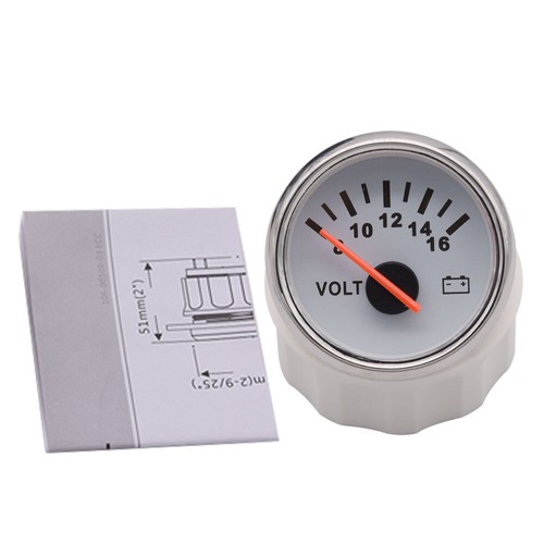 2'' 52mm 12V Car Marine LED Electrical Voltmeter Voltage Meter Gauge 8-16V Volt - Picture 12 of 12