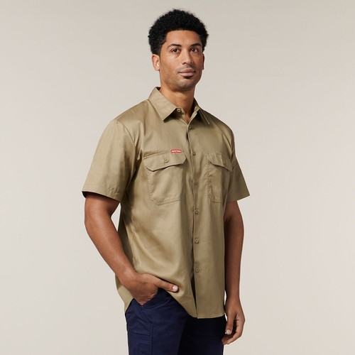 Hard Yakka Cotton Drill Shirt Short Sleeve Y07510 - All Colours, XS - 6XL - Picture 3 of 14