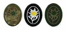 WWII WW2 German Army Elite Edelweiss Mountain Troops Patch - Uniform Insignia