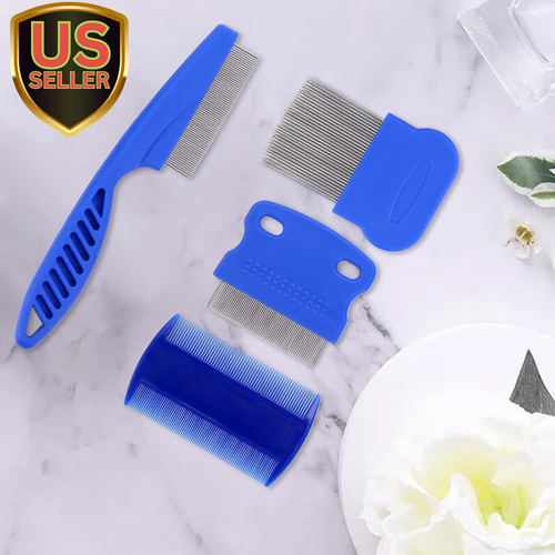 Cat Dog Flea Comb, Pet Tear Stain Remover Comb Set Pet Dog Cat Grooming Comb ...