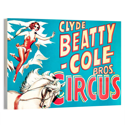 1959 Clyde Beatty-Cole Bros. Horse Trainer Poster or Canvas Home Decor Art Print