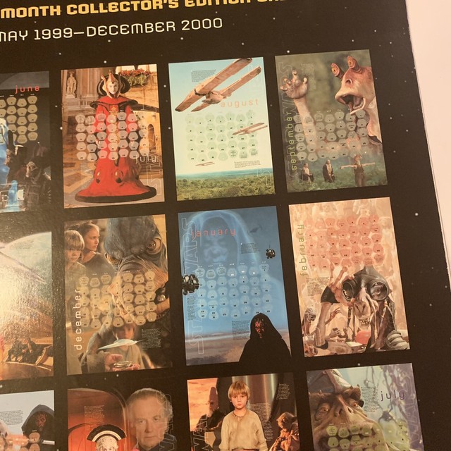 Vintage Star Wars Calendar 1999-2000 Has Some Wear F1 | eBay