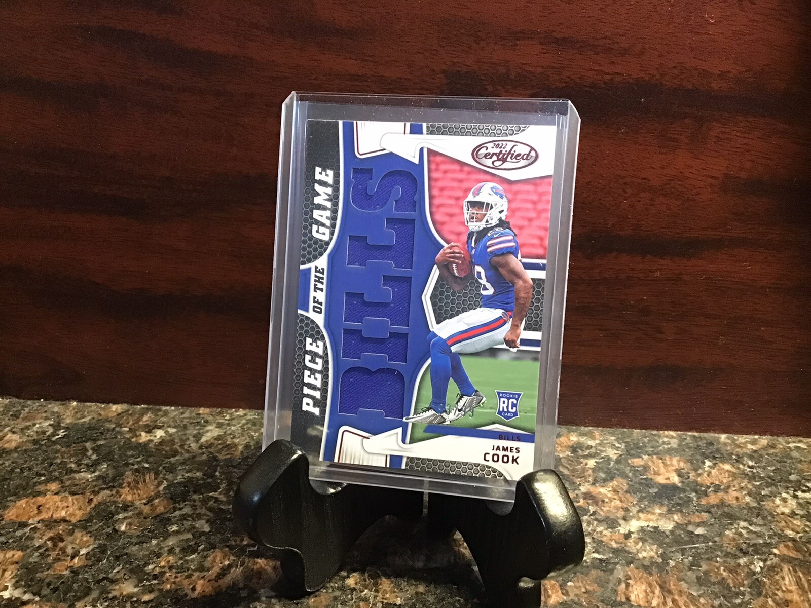 James Cook Panini Certified Piece of the Game Relics #PGJC Red