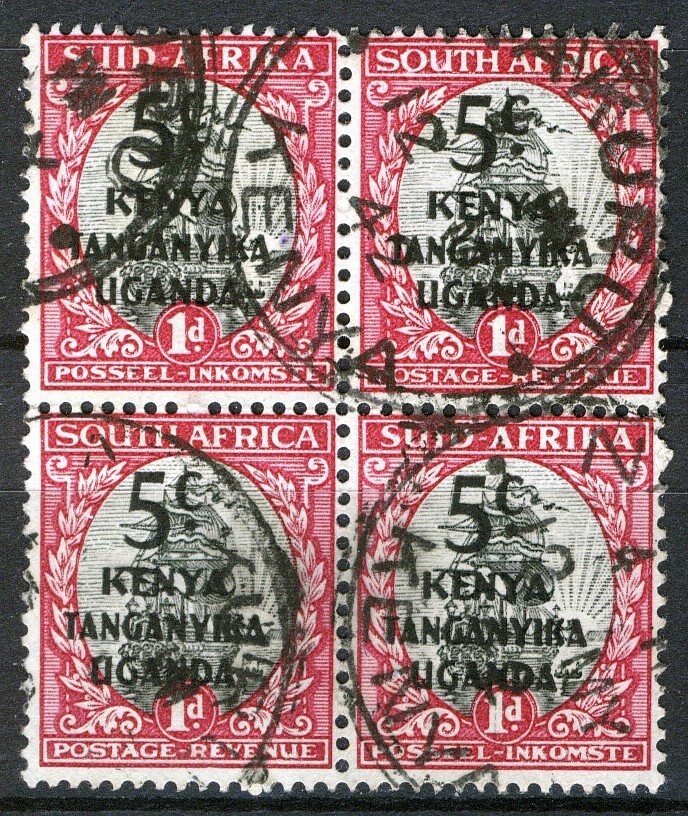 KUT 1941, 5c Overprint on South African stamp, Block FU, Mi 7273 cat 6
