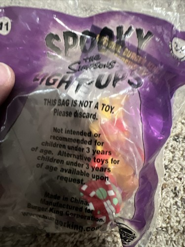 2001 Burger King toy Simpsons Spooky light ups Milhouse #11 NEW - Picture 2 of 4