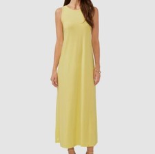 Vince Camuto Womens Yellow Sleeveless Keyhole-Back Crewneck Maxi Dress Size XS