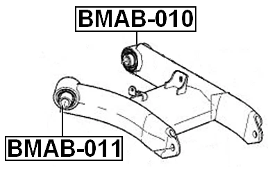 Brazo Buje Brazo inferior trasero FEBEST BMAB-011 OEM 33326755471 Foto 2 de 3